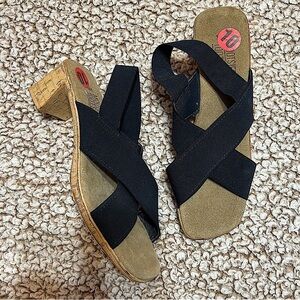 Mootsies Tootsies Navy Cork Heel Sandal​